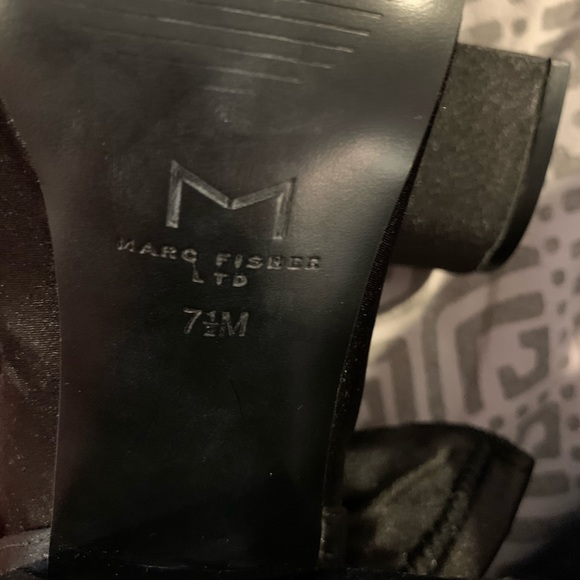 NWT Marc Fisher black booties stretch fabric Retail is $179 - Picture 7 of 10